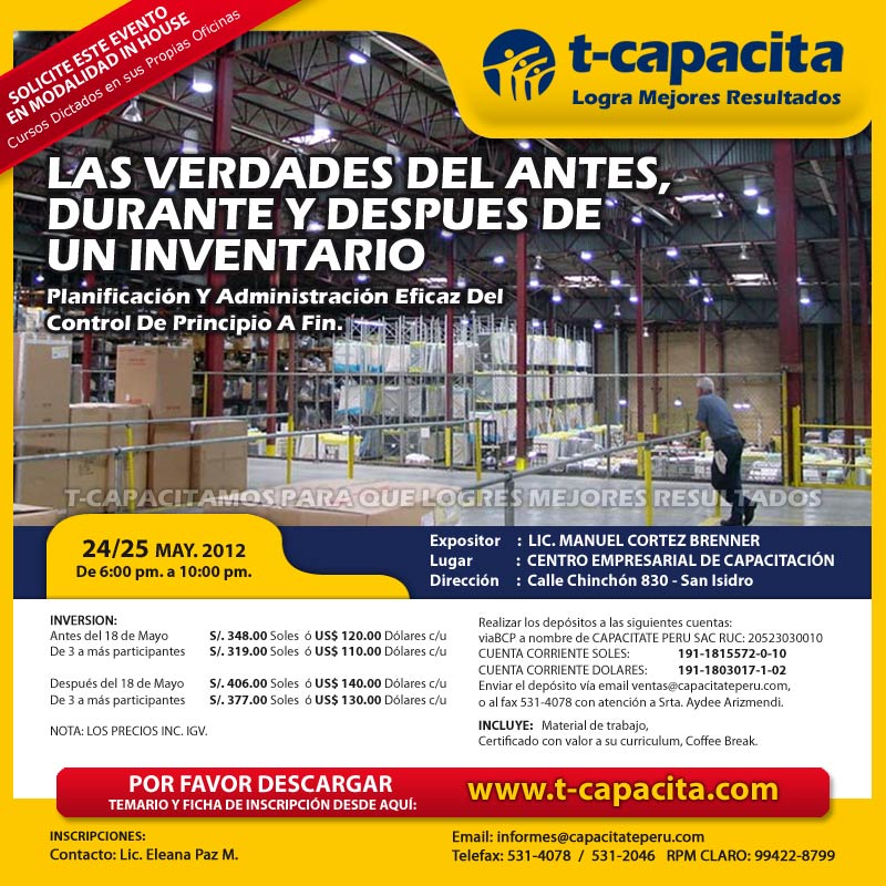 LAS VERDADES DEL ANTES, DURANTE Y DESPUES DE UN INVENTARIO
