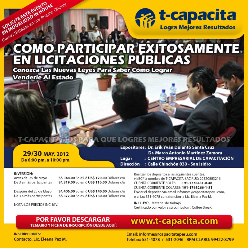 COMO PARTICIPAR EXITOSAMENTE EN LICITACIONES PUBLICAS